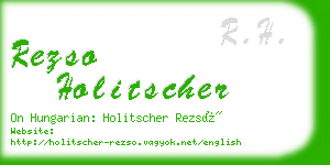 rezso holitscher business card